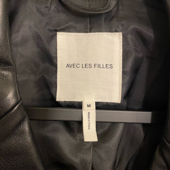 Avec Les Filles faux leather double breasted crop jacket size medium - Picture 8 of 9